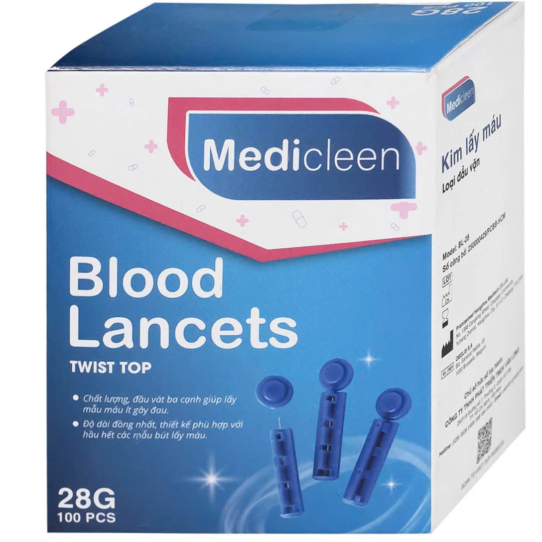 kim lấy máu lancet medicleen bl 28 (100 cái)