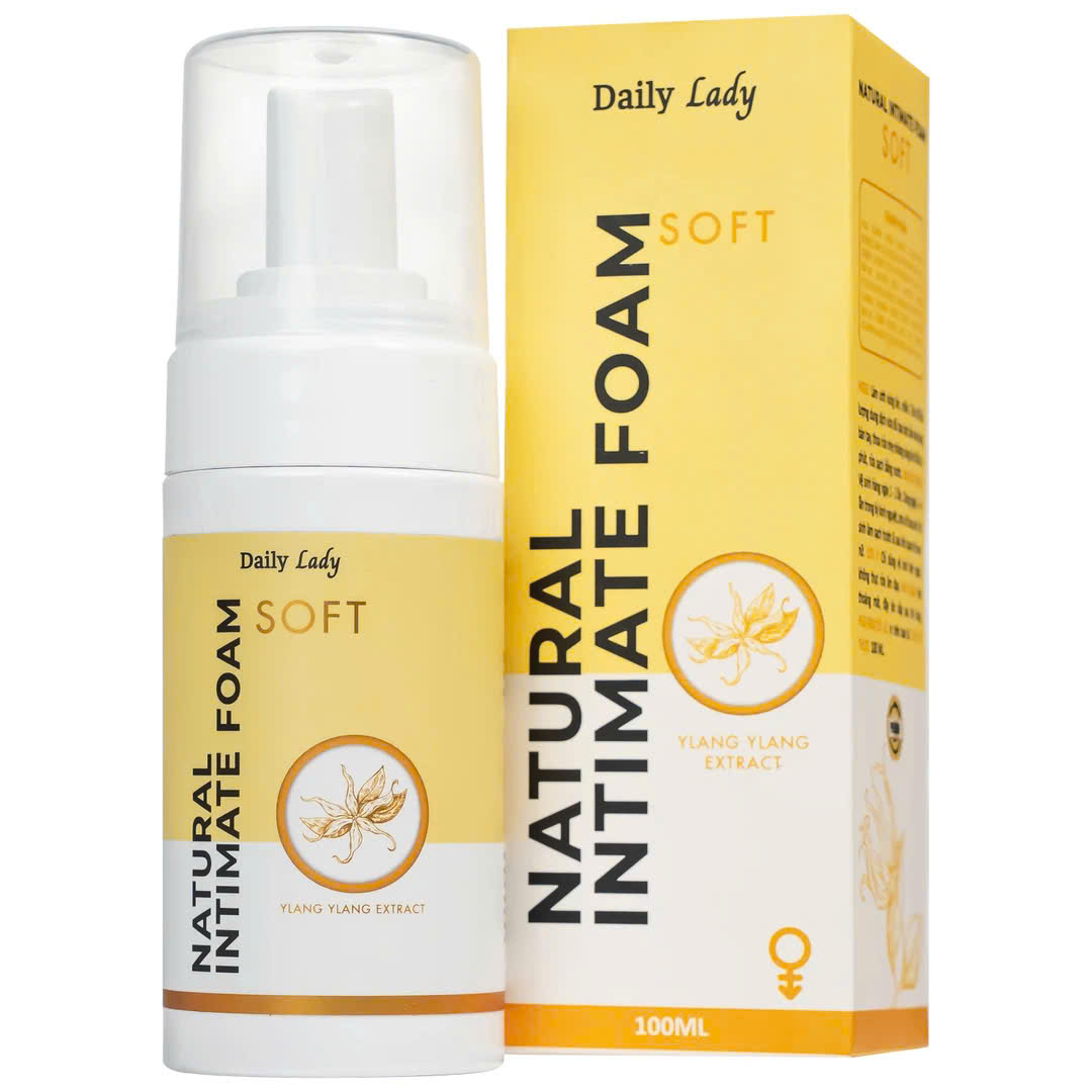 dung dịch vệ sinh phụ nữ dạng bọt daily lady soft giúp làm sạch, dưỡng ẩm, mềm mịn (100ml)